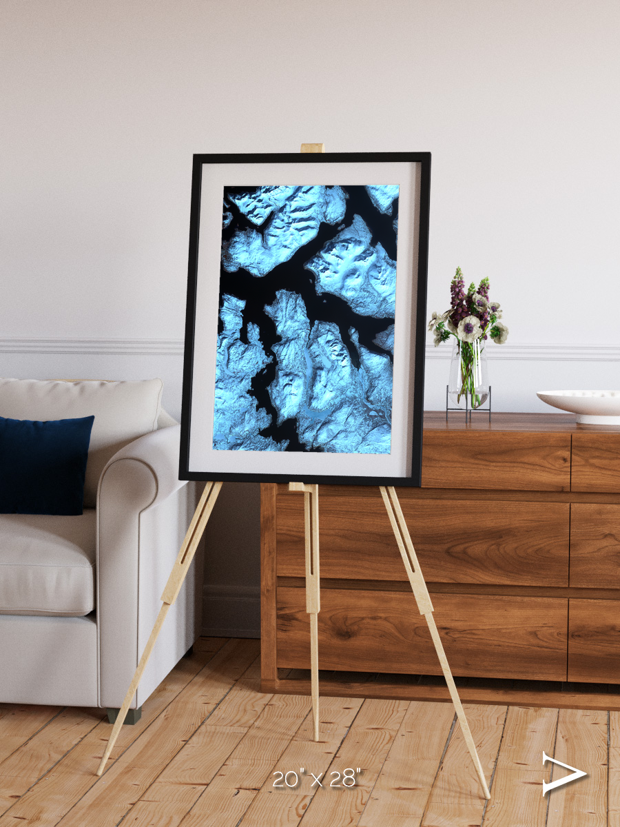Glacial Passage, Northern Norway Framed & Mounted Print