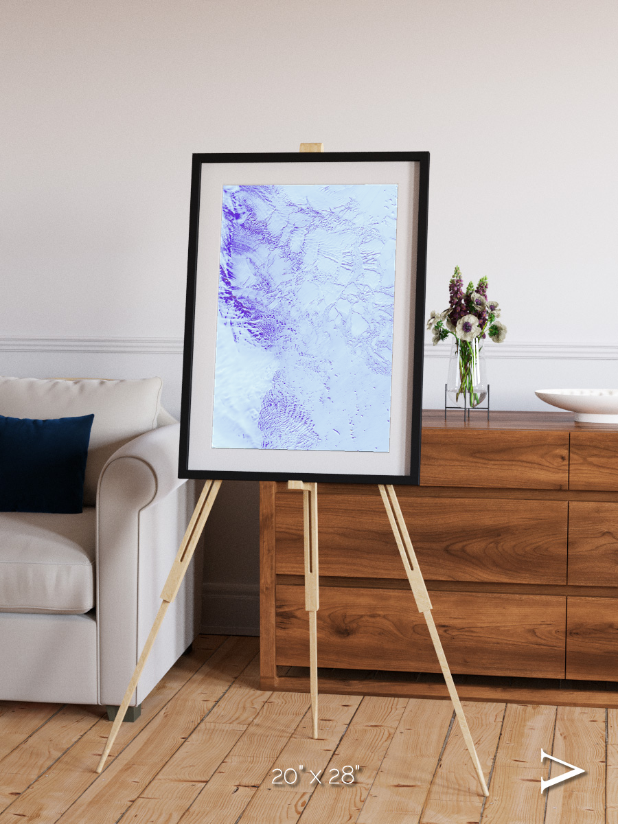 Ice River, Robinson Glacier Framed & Mounted Print