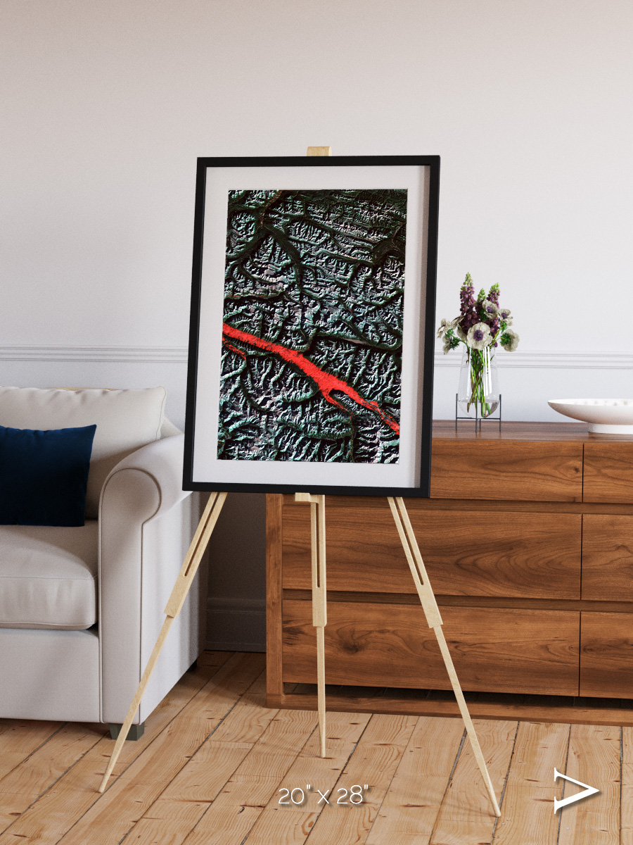 Light in the Trench, Canadian Rockies Framed & Mounted Print