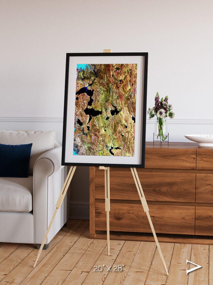 Above the Earth, Tibetan Plateau Framed & Mounted Print