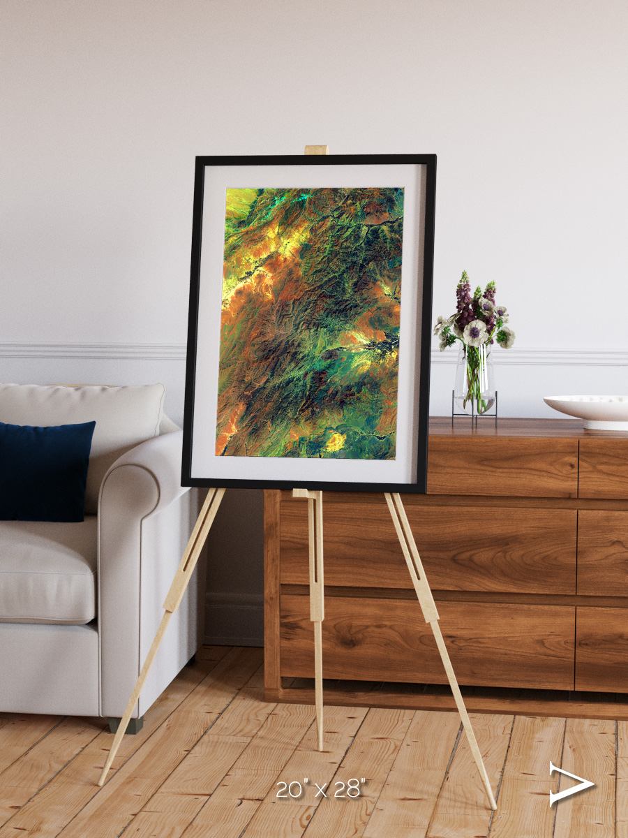 Irrigated Highlands, Eastern Afghanistan Framed & Mounted Print