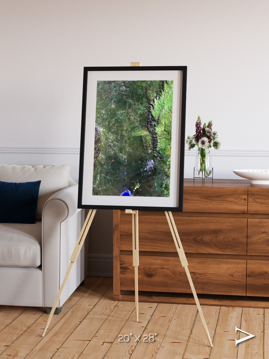 Radiating Plains, San Luis Framed & Mounted Print
