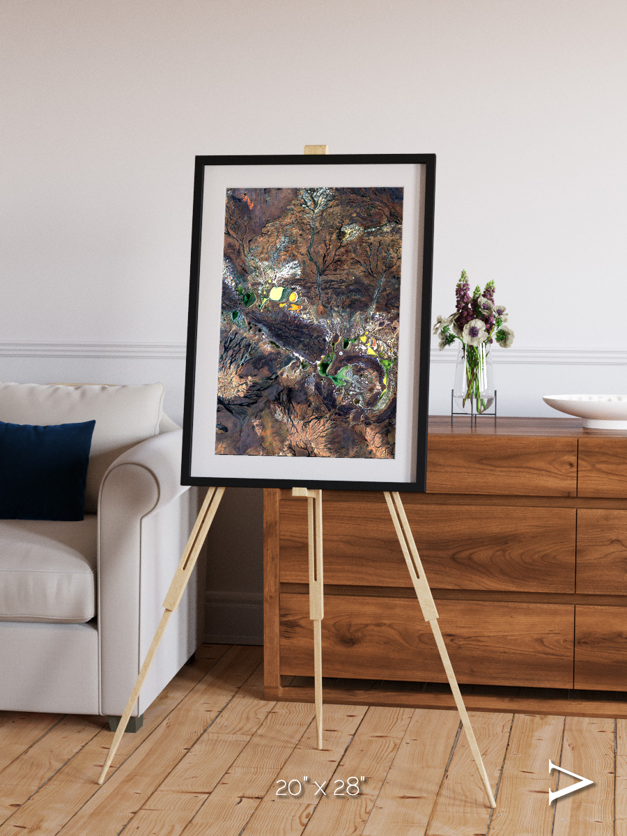Ancient Impact, Shoemaker Crater Framed & Mounted Print