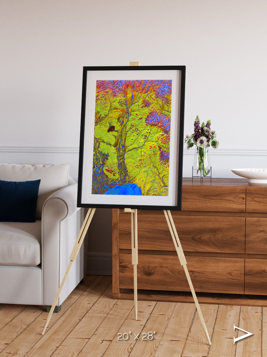 Glacial Ribbons, Chaunskaya Bay Framed & Mounted Print