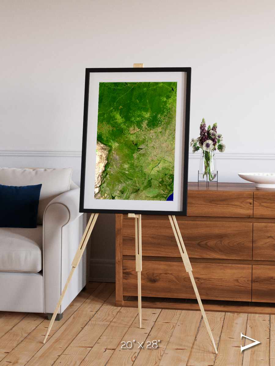 Ribbon River, South America Framed & Mounted Print