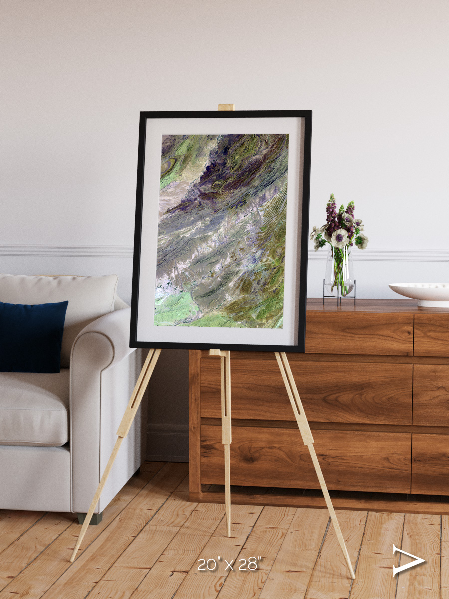 Rugged Relief, Sulaiman Mountains Framed & Mounted Print