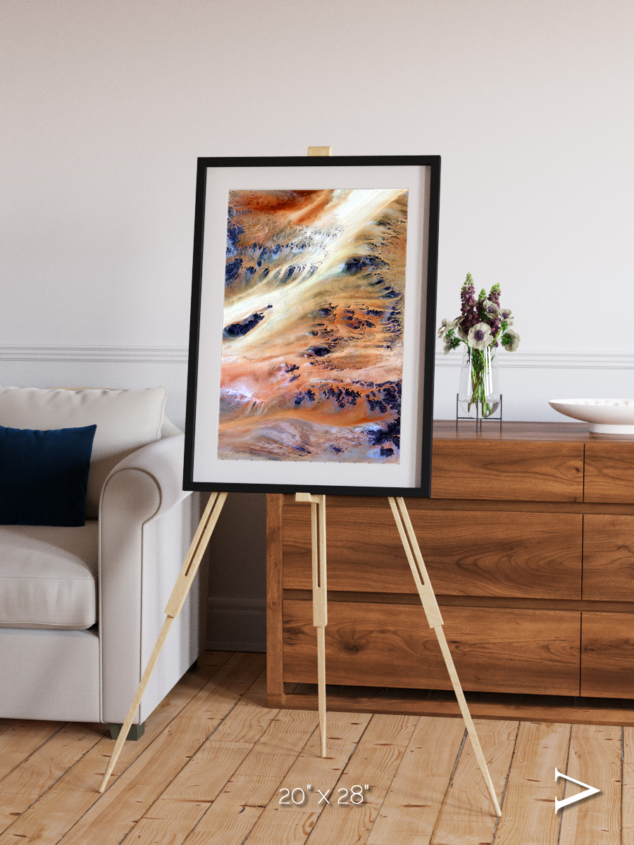 Shifting Dunes, Terkezi Oasis Framed & Mounted Print