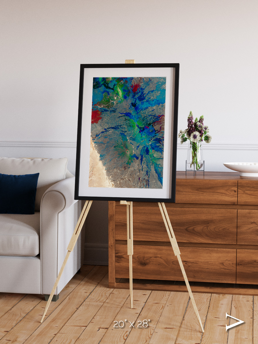 Rift and Fire, Ethiopia Framed & Mounted Print