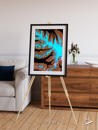 Frozen Currents, West Fjords Framed & Mounted Print