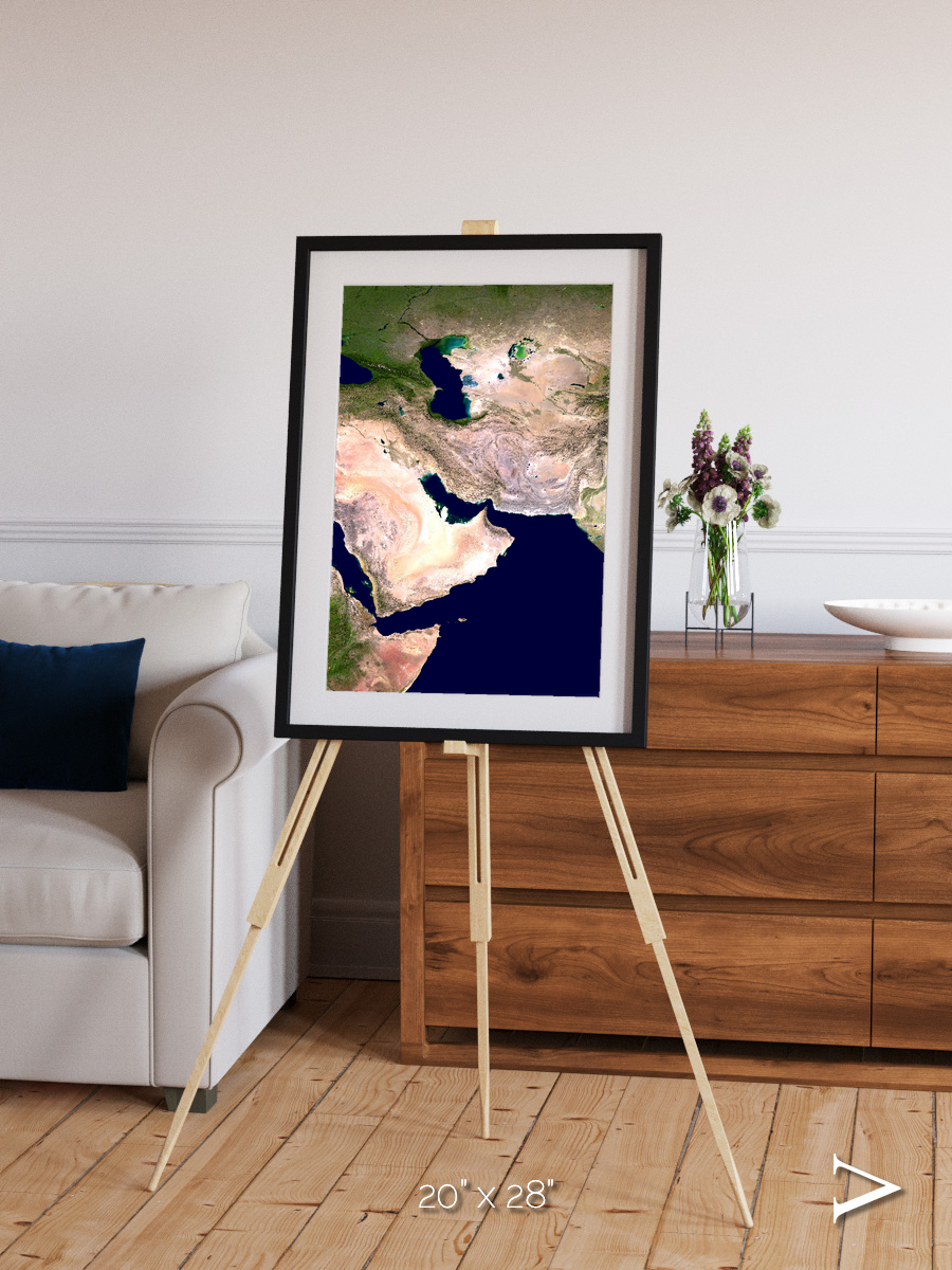 River Threads, Western Asia Framed & Mounted Print
