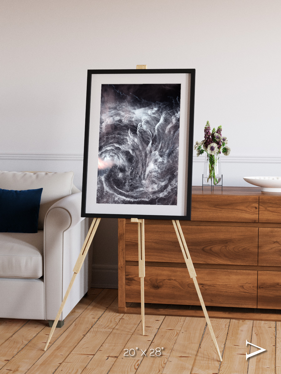 Wind Signatures, Whirlpool in the Air Framed & Mounted Print