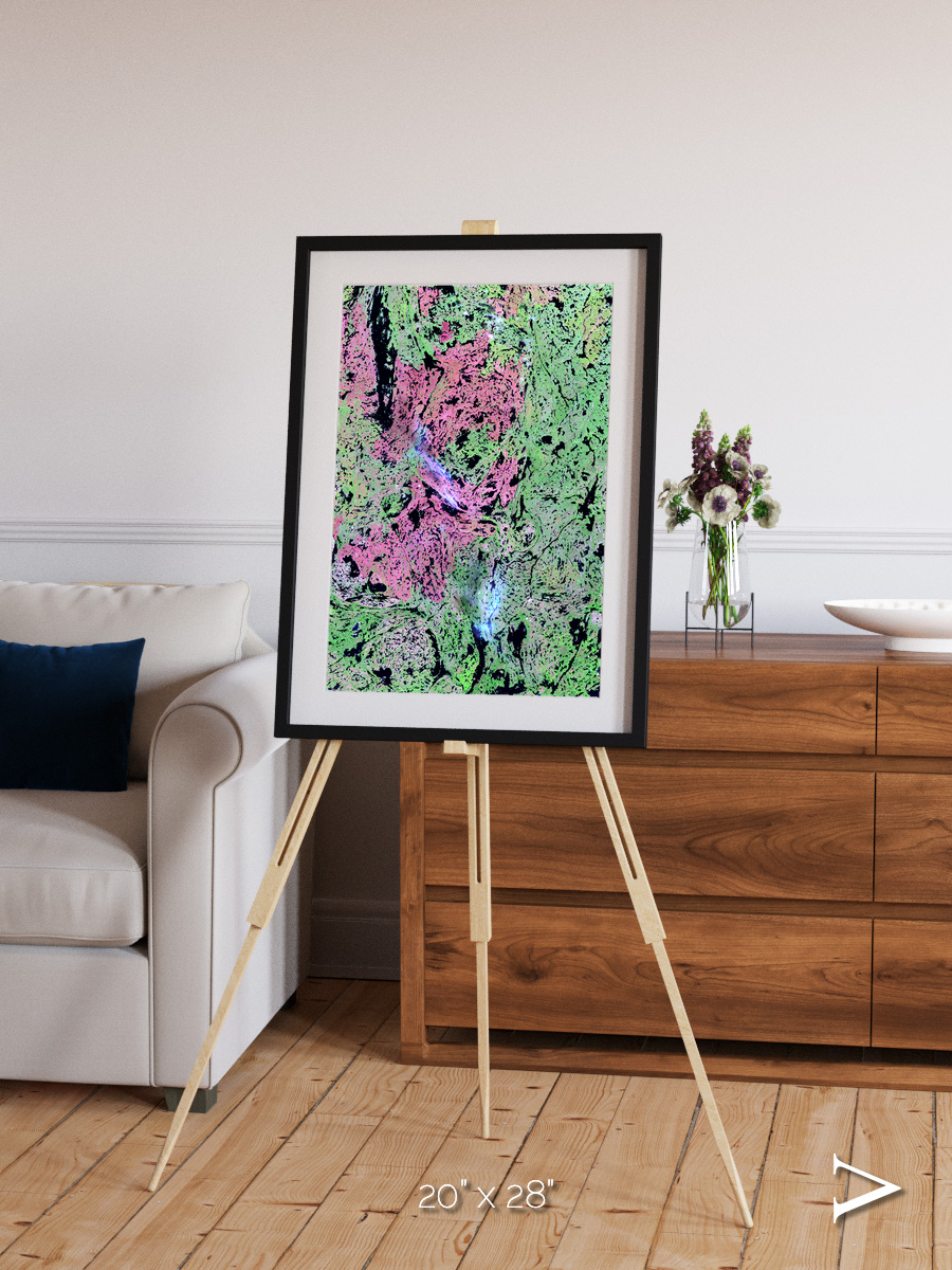 Ice River, Yellowknife Wetlands Framed & Mounted Print