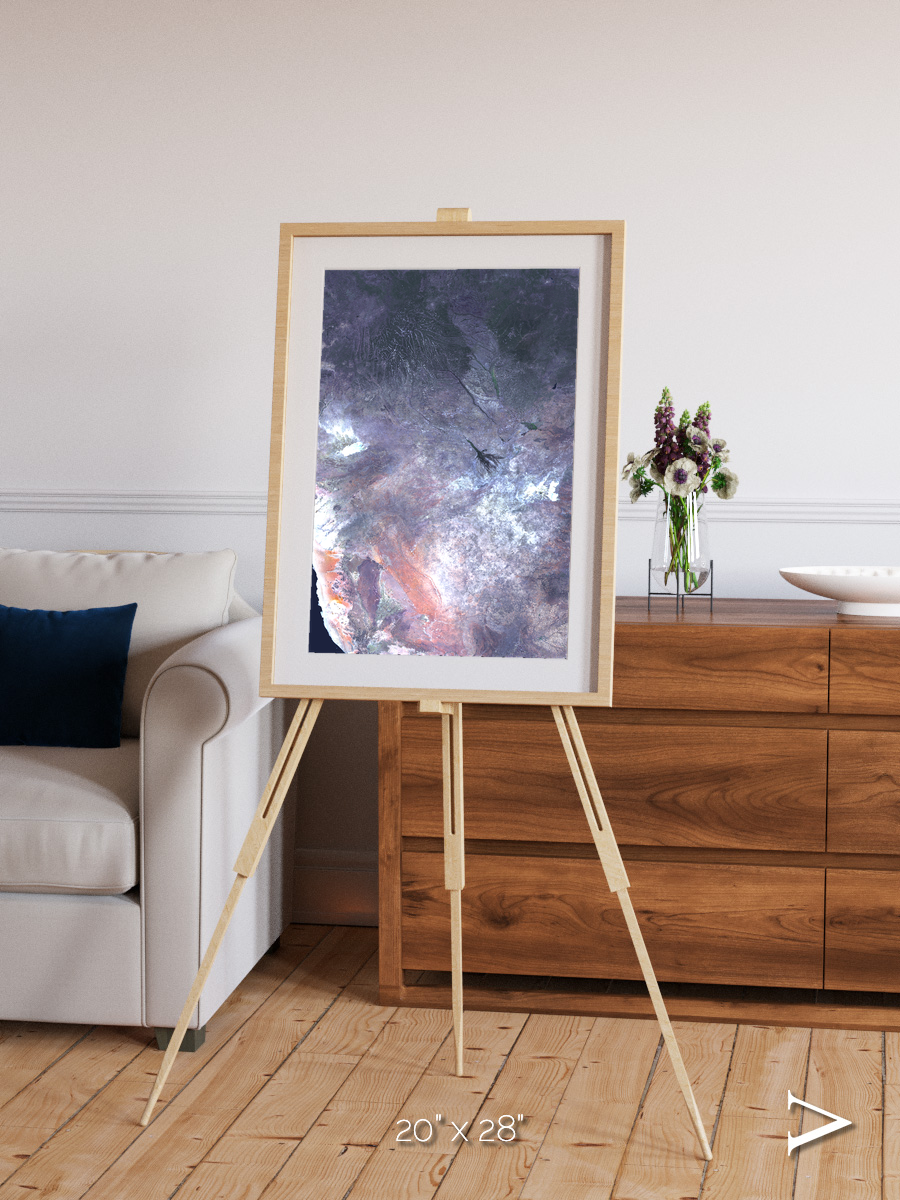Sunlit Dunes, Africa Framed & Mounted Print