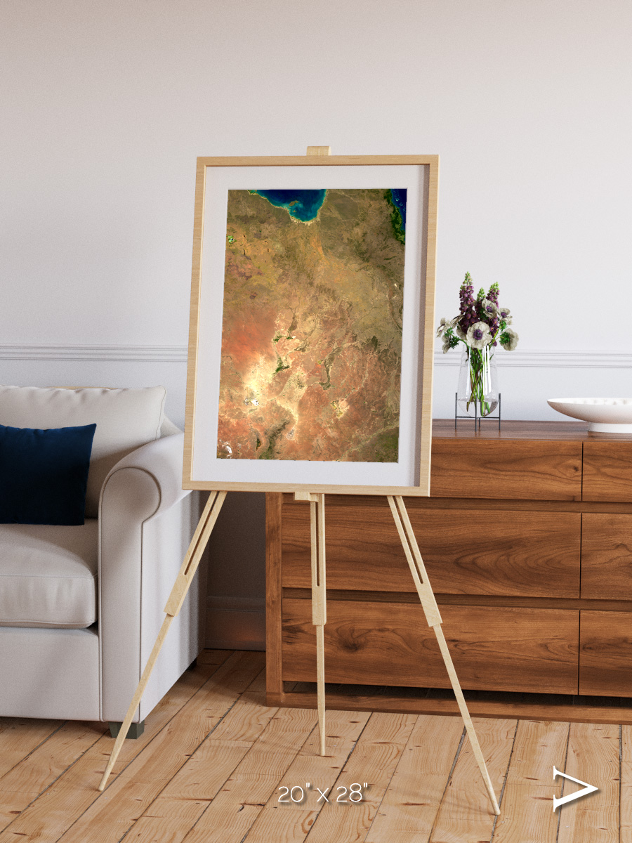 Winding Waters, Australia Framed & Mounted Print
