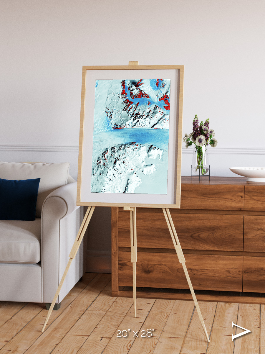 River of Ice, Byrd Glacier Framed & Mounted Print