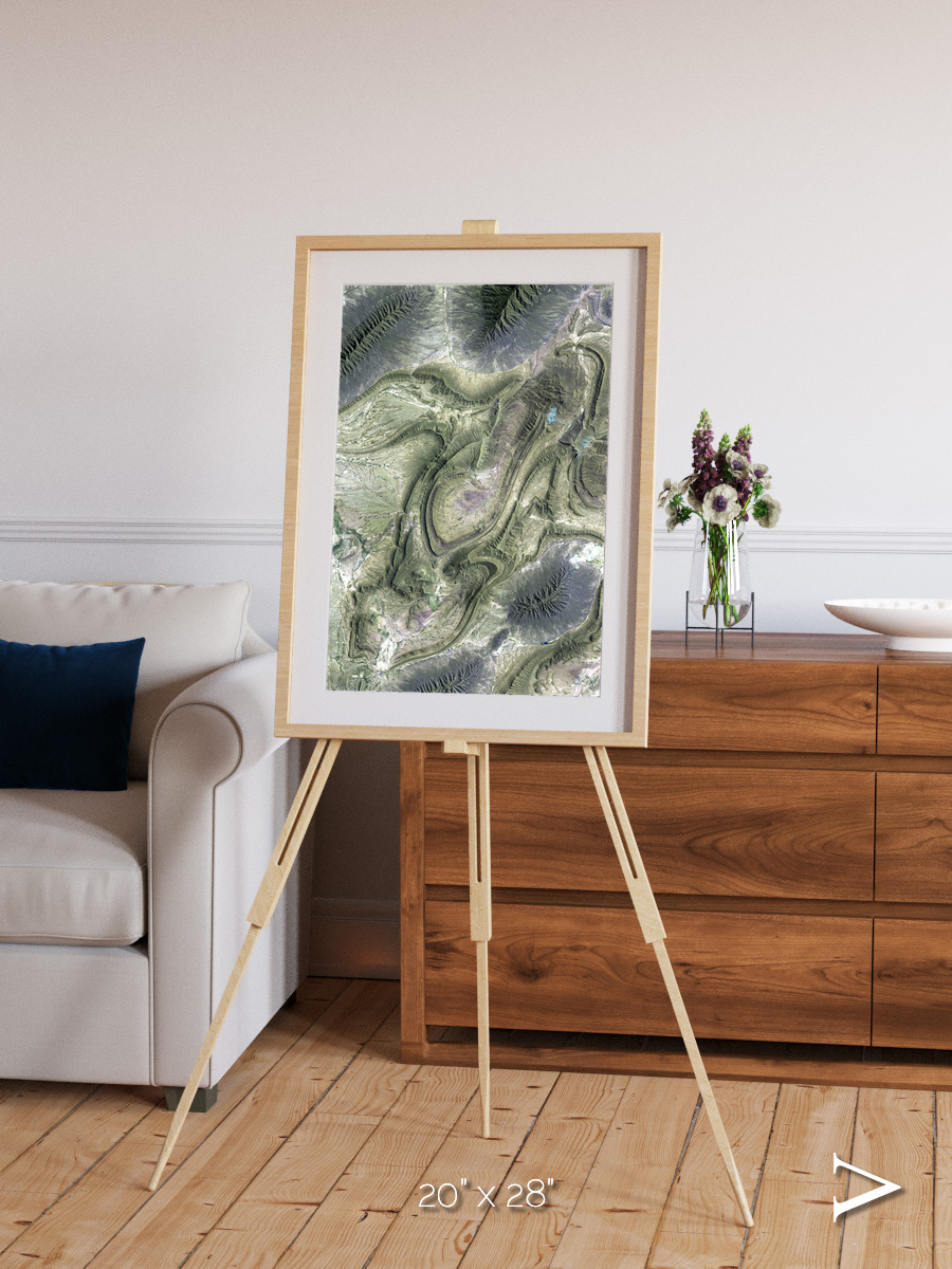Rugged Relief, Coahuila Mexico Framed & Mounted Print