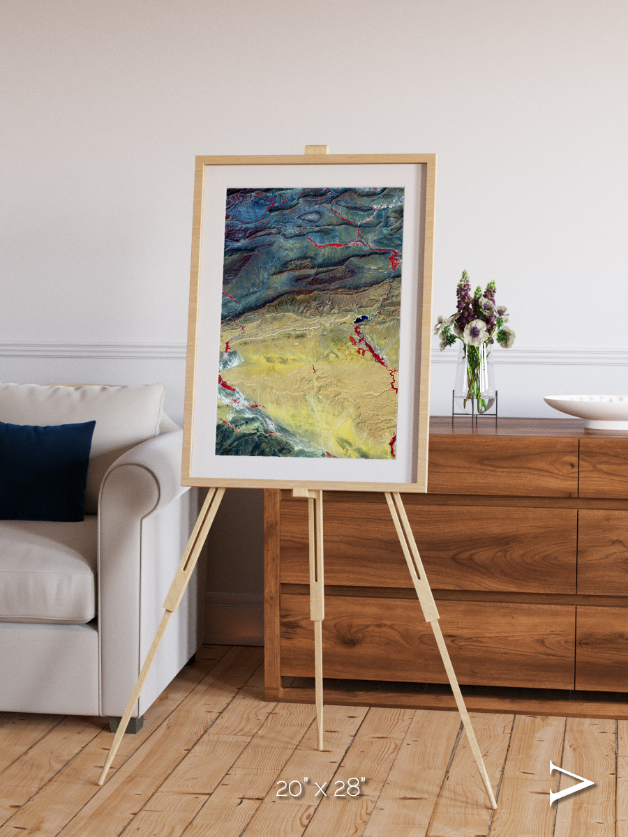 Crimson Veins, Atlas Mountains Framed & Mounted Print