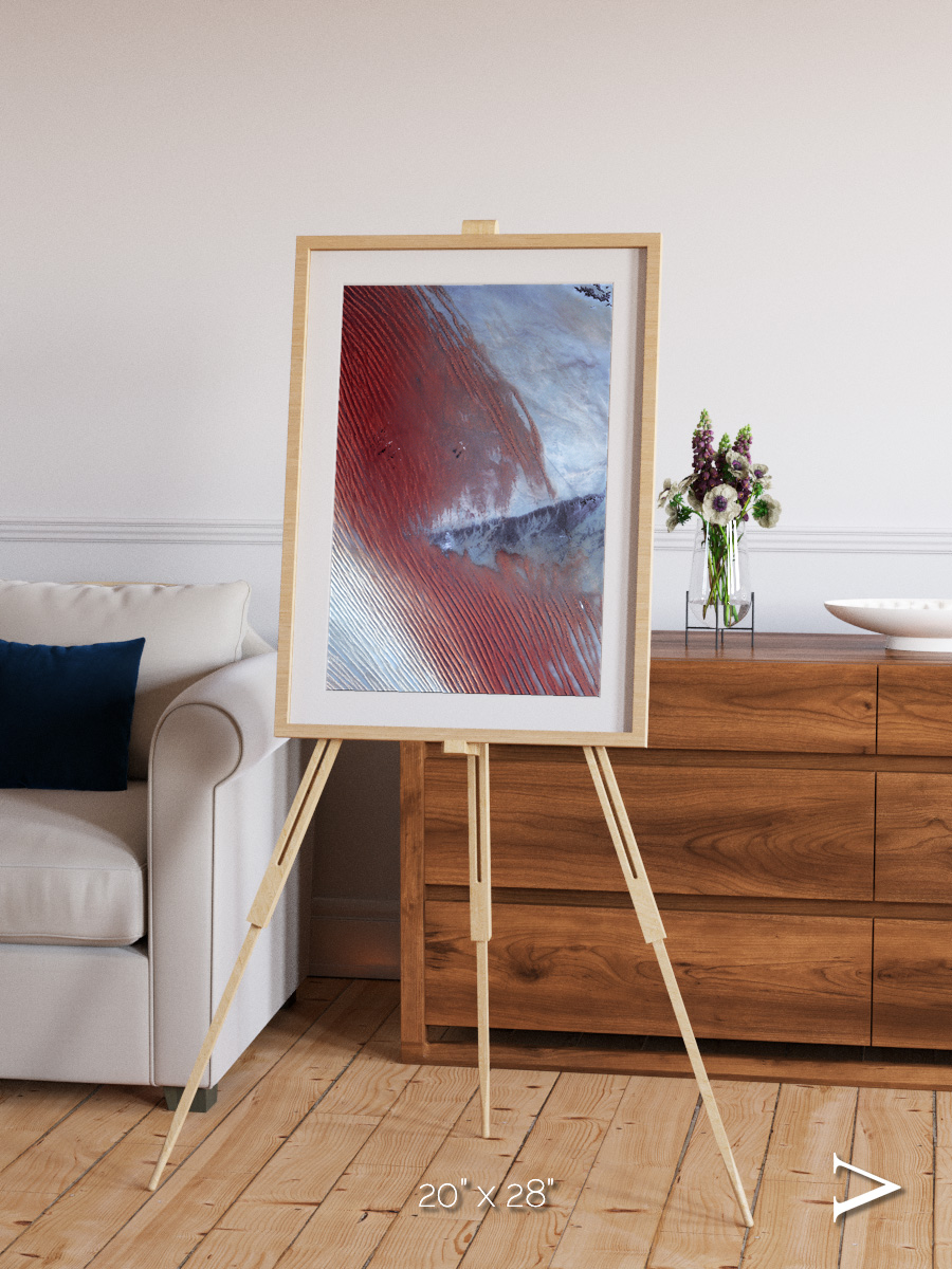 Wind Signatures, Empty Quarter Framed & Mounted Print