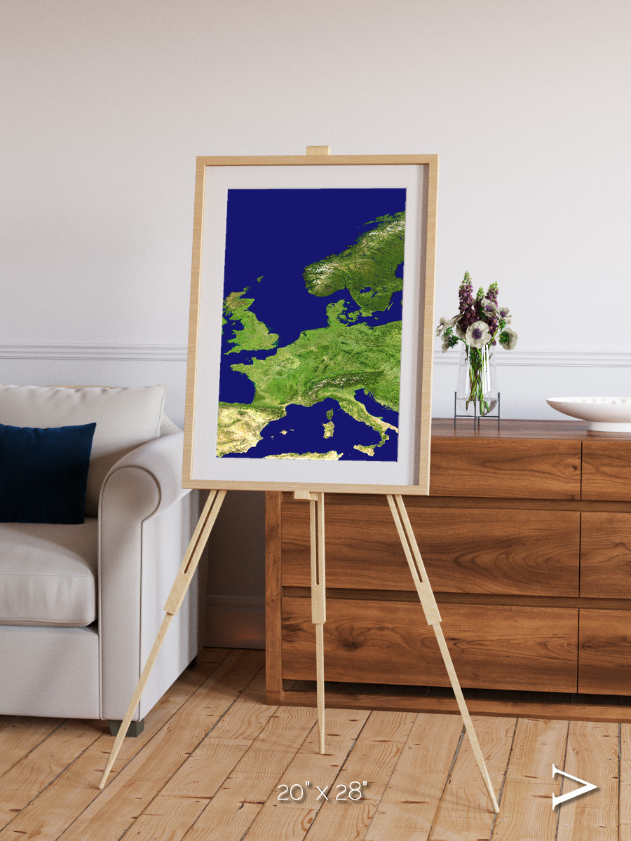 Arctic Outpost, Europe Framed & Mounted Print