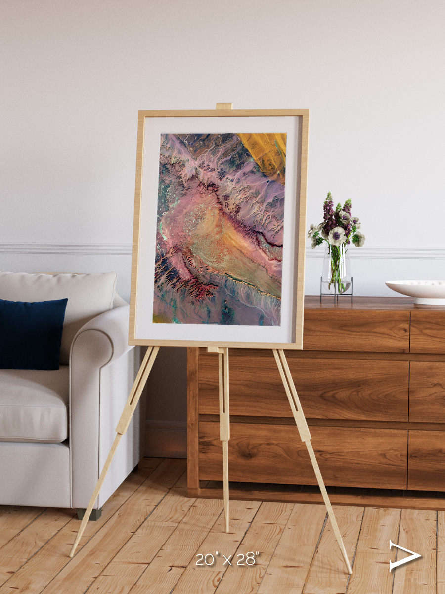 Echoes of Water, Western Desert Framed & Mounted Print