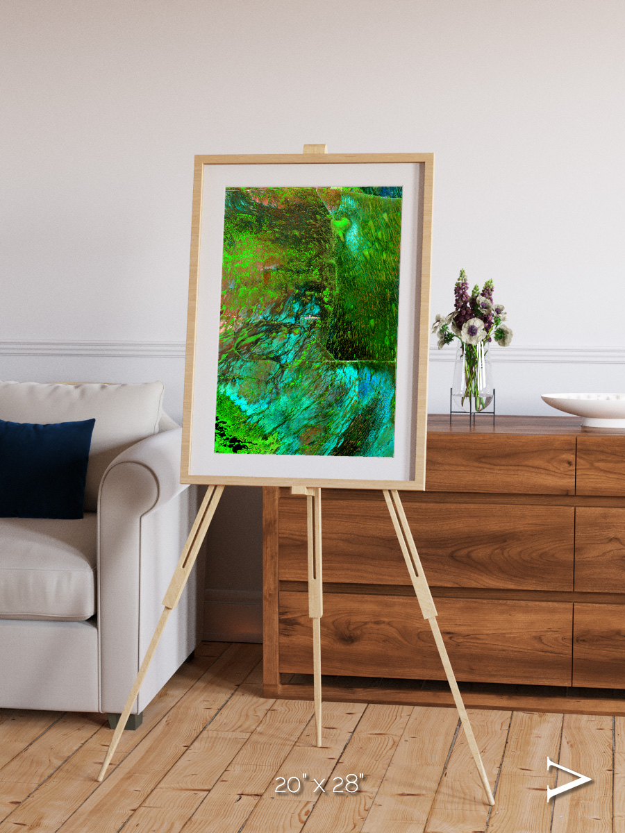 Linear Dunes, Florida Everglades Framed & Mounted Print