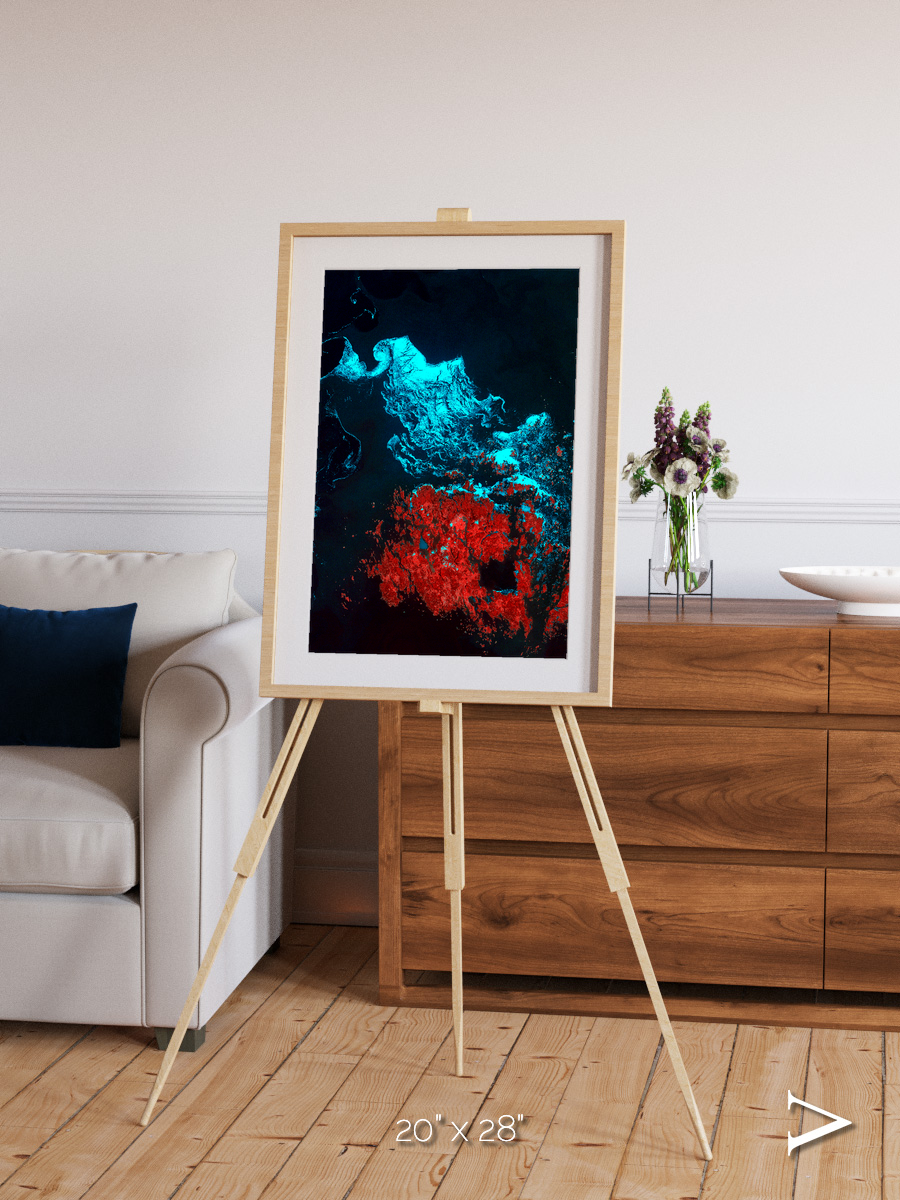 Island Sanctuary, Ghostly Grease Ice Framed & Mounted Print