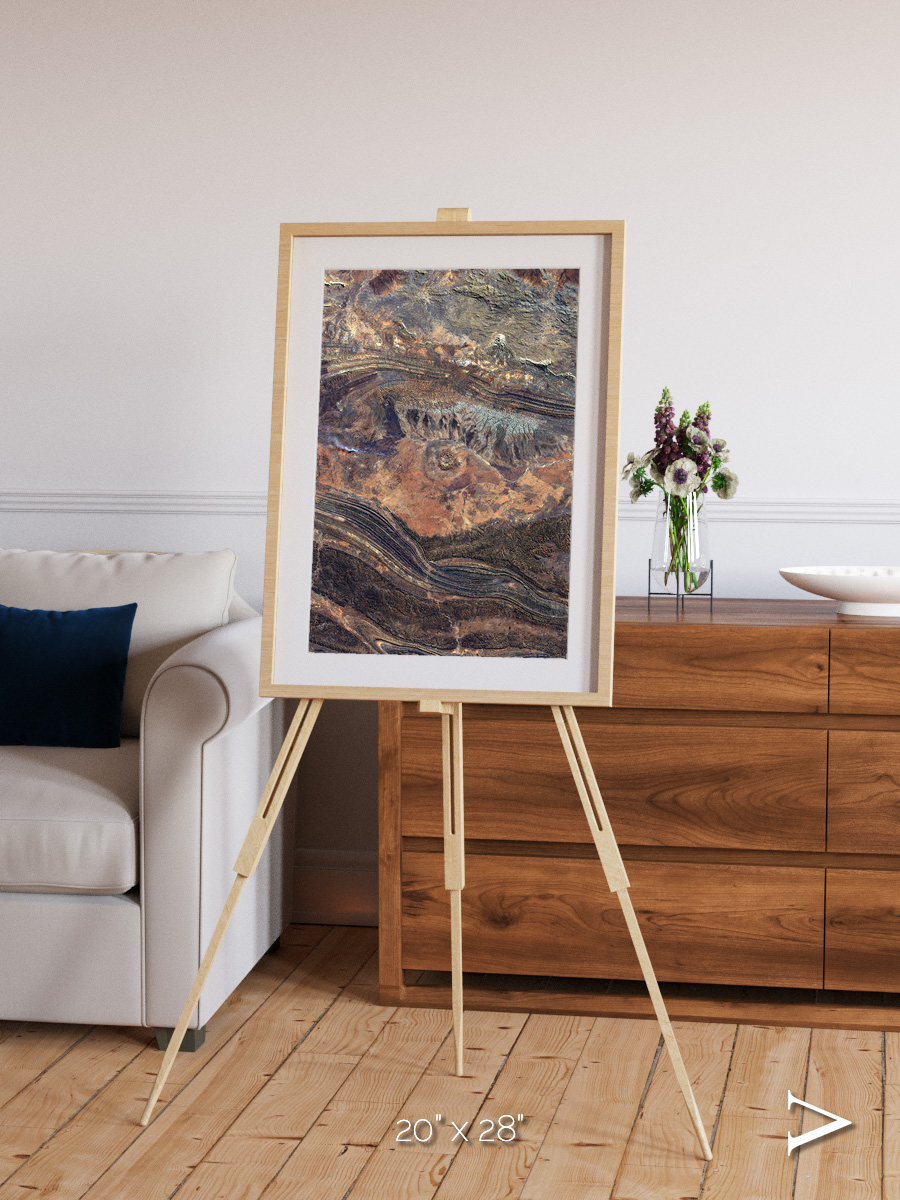 Volcanic Palette, Gosses Bluff Framed & Mounted Print