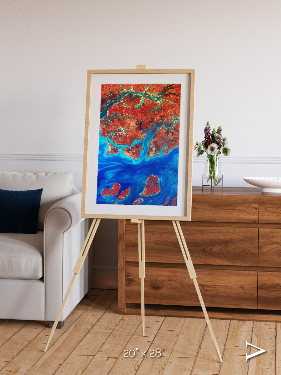 River and Plain, Guinea-Bissau Framed & Mounted Print