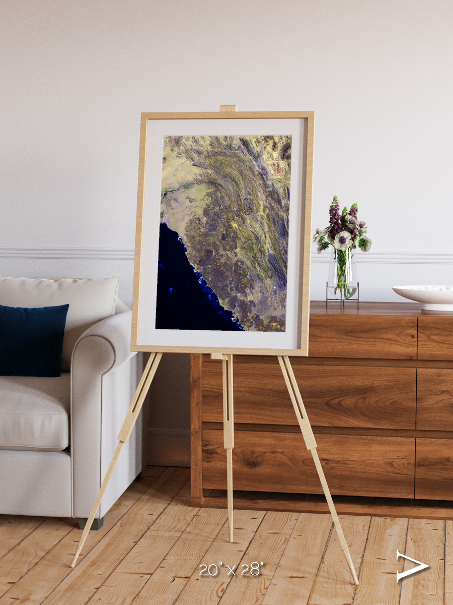 Fire Fields, Harrat Al Birk Framed & Mounted Print