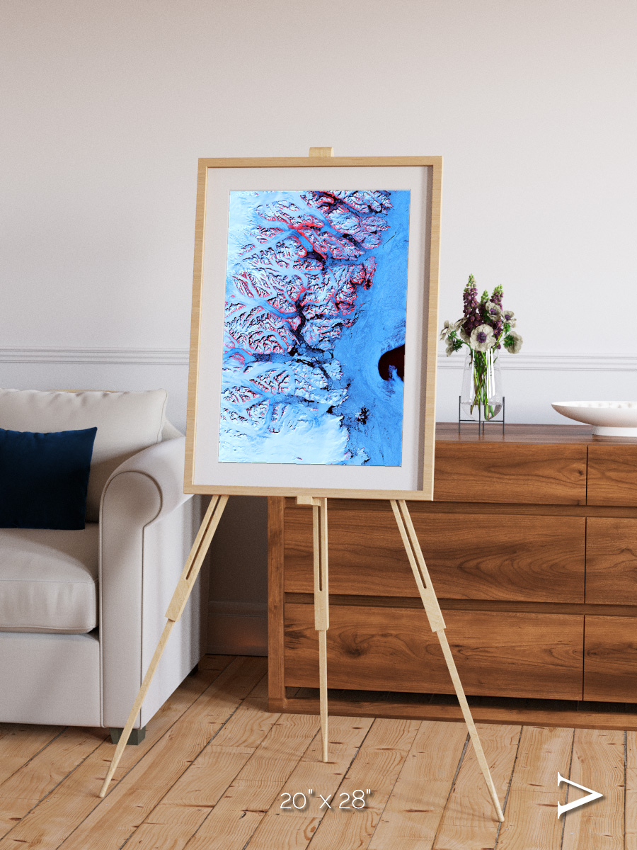 Polar Flow, Ice Waves Framed & Mounted Print