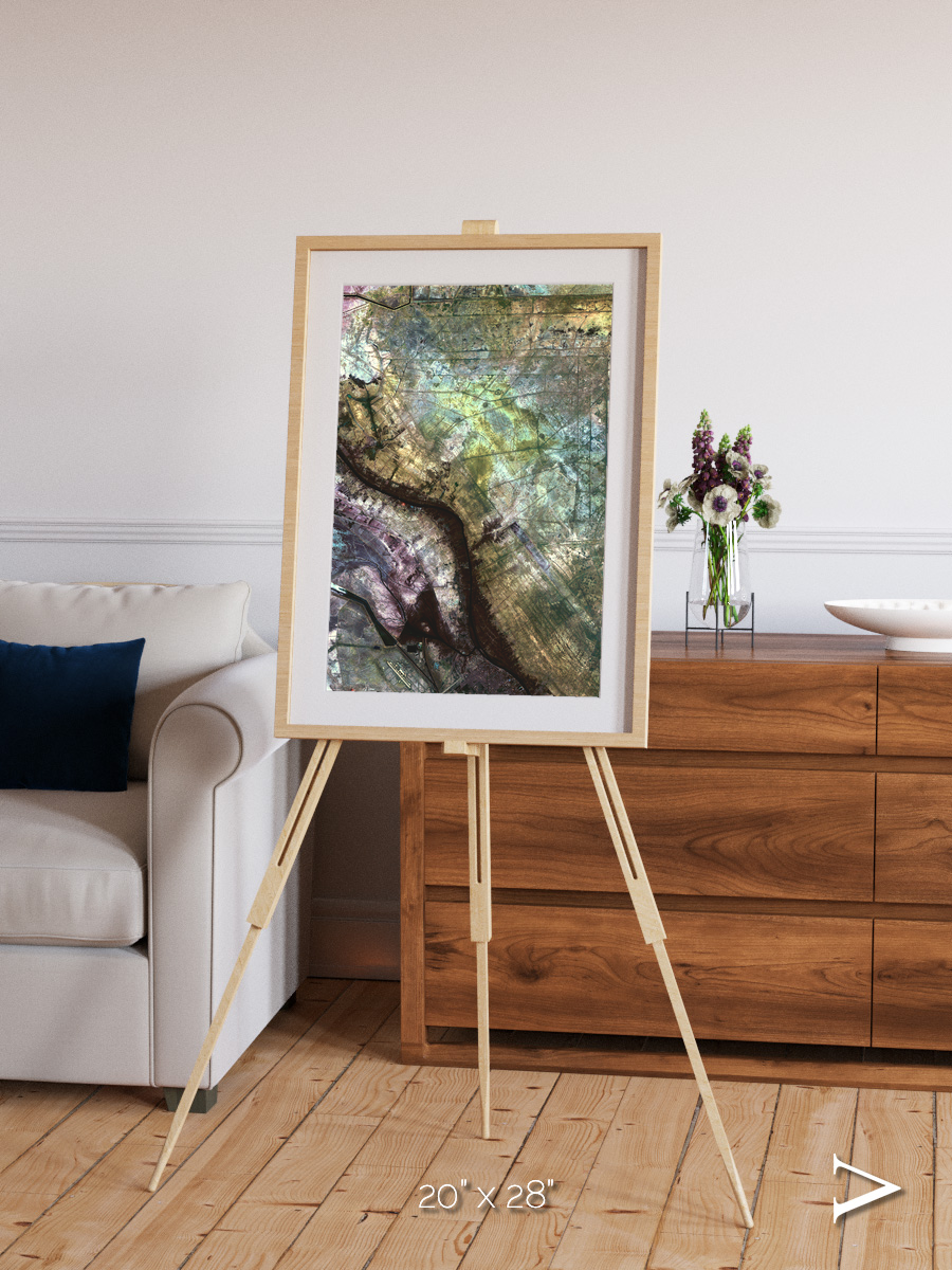 Floodplain Lines, Iraqi Emplacement Framed & Mounted Print