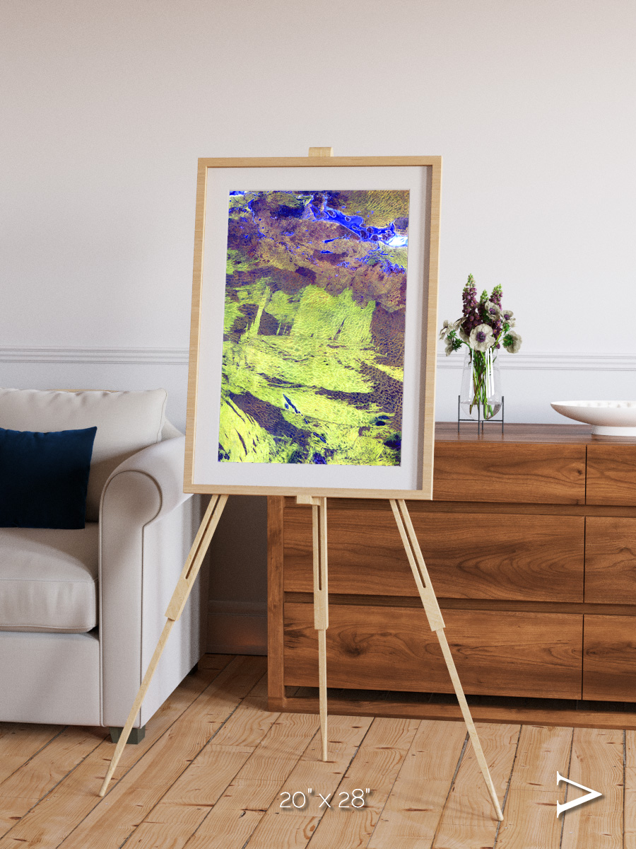Lake Lines, Lake Amadeus Framed & Mounted Print