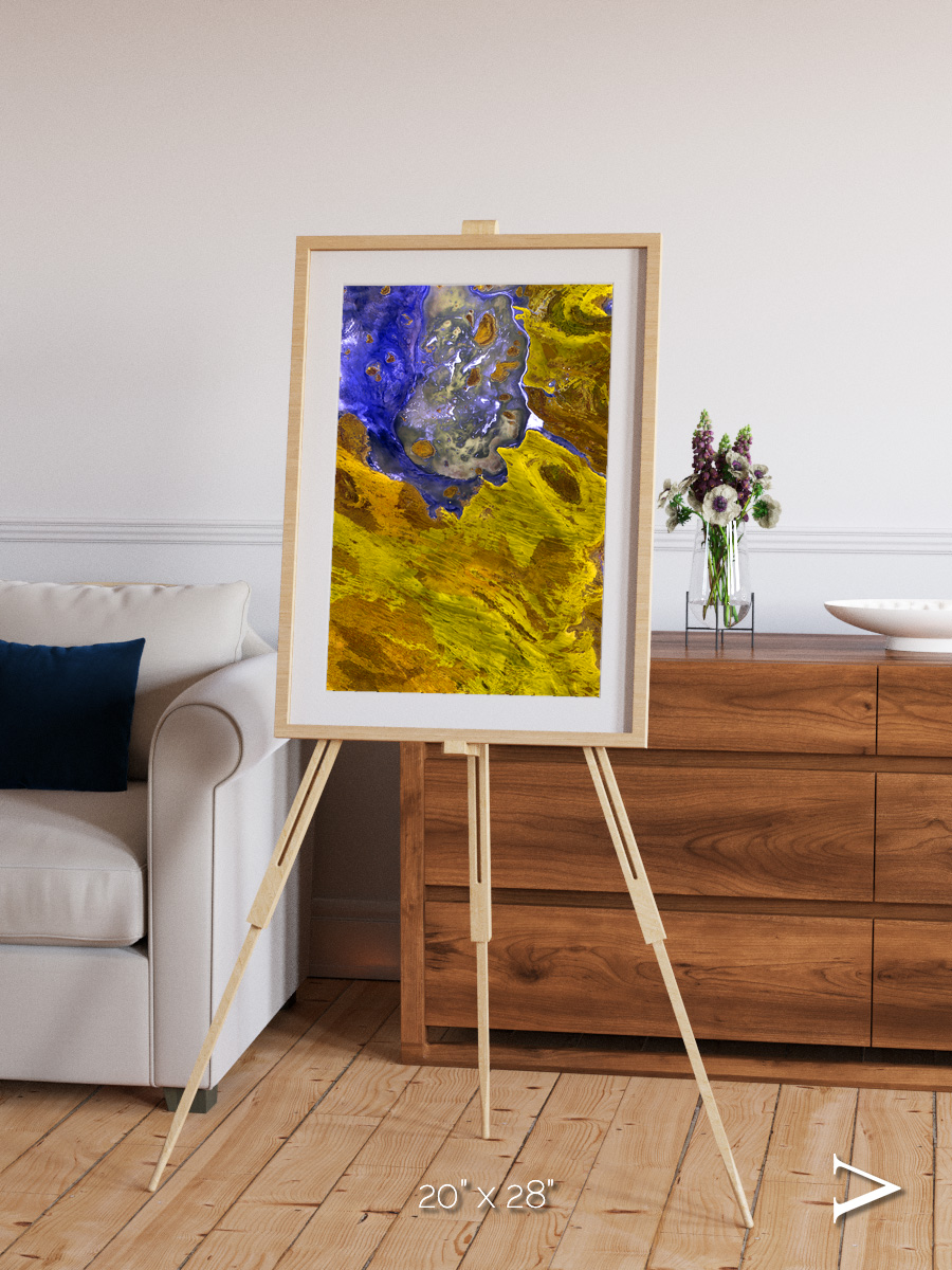 Saline Patterns, Lake Disappointment Framed & Mounted Print