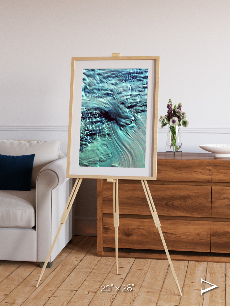 Ice River, Lambert Glacier Framed & Mounted Print