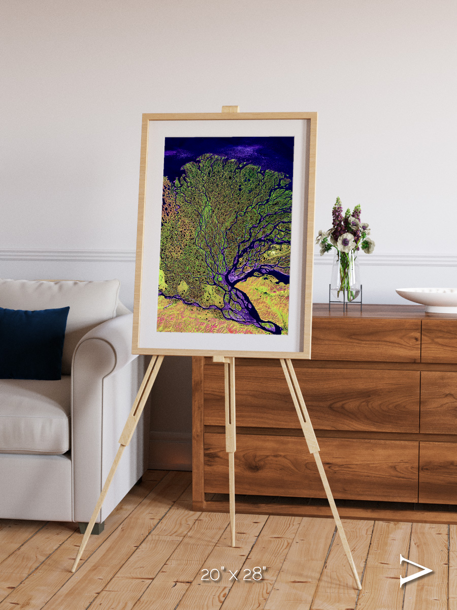 Delta Mosaic, Lena Delta Framed & Mounted Print