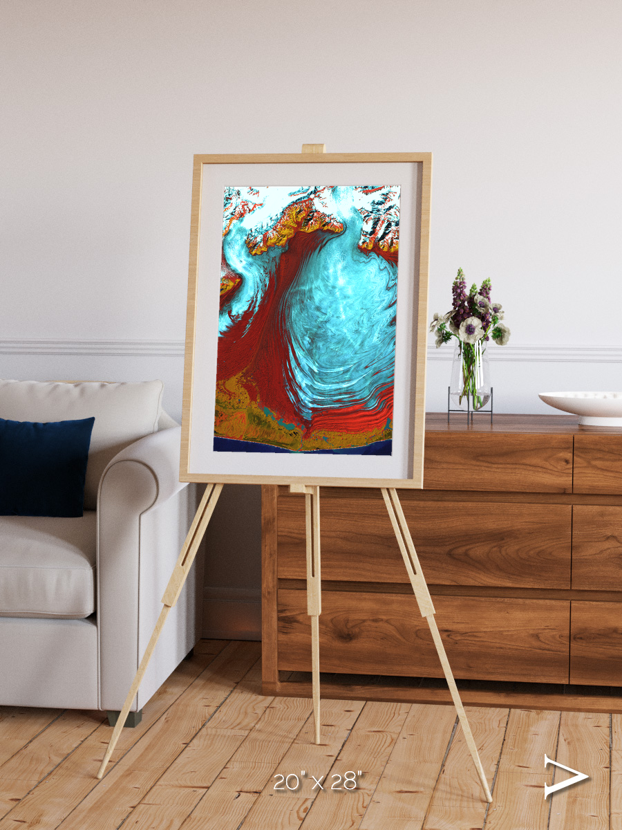 Glacial Passage, Malaspina Glacier Framed & Mounted Print