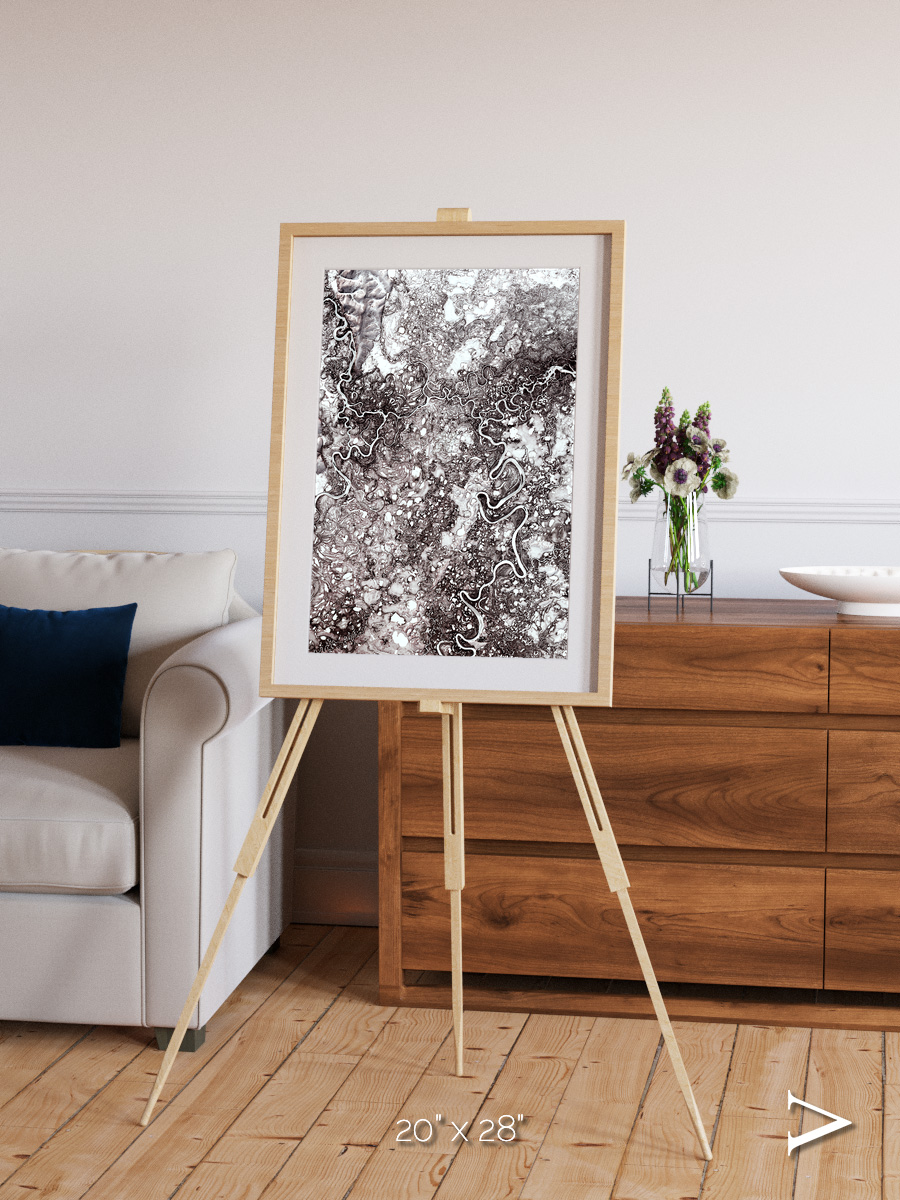 River Threads, Mayn River Framed & Mounted Print