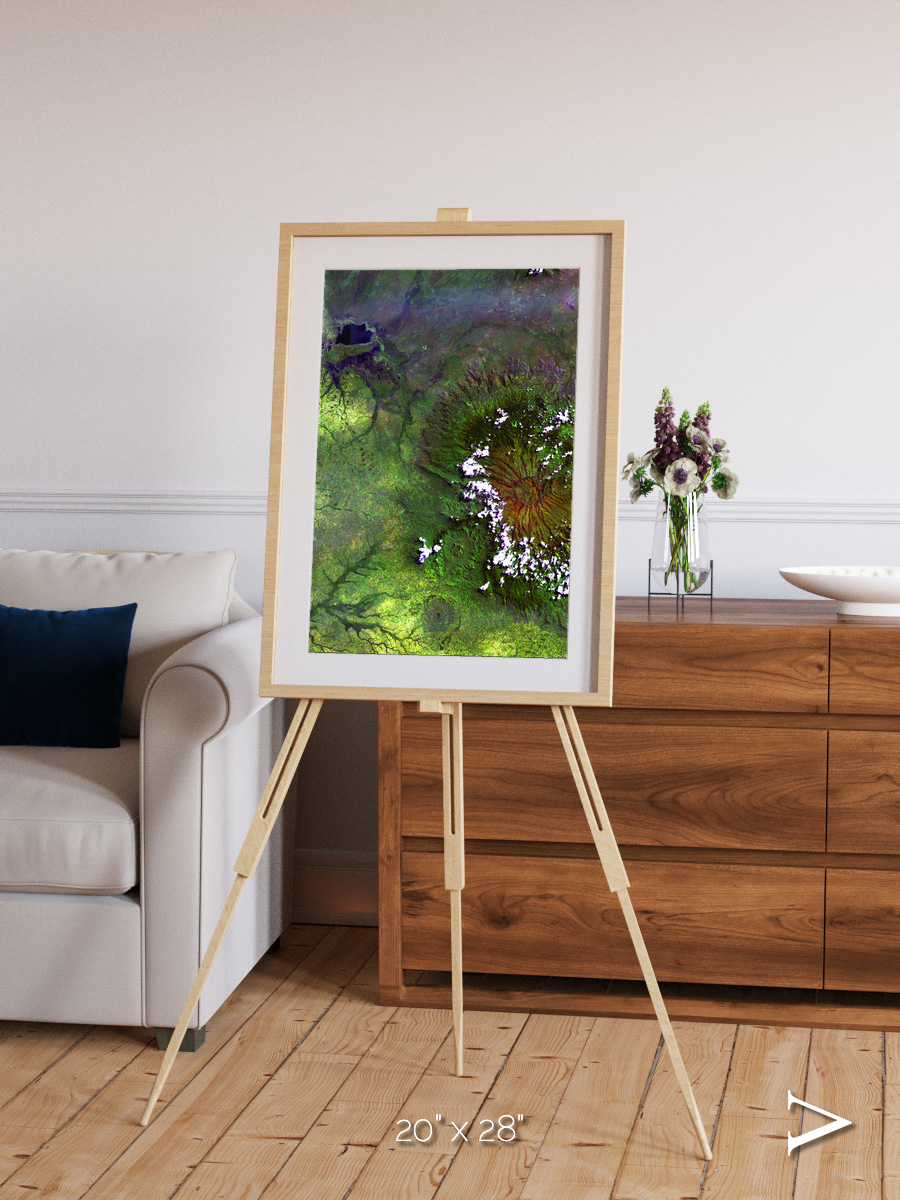Vortex Trails, Mount Elgon Framed & Mounted Print