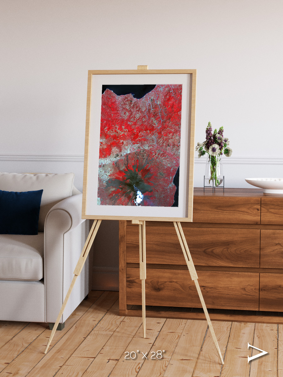 Painted Archipelago, Mt Etna Framed & Mounted Print