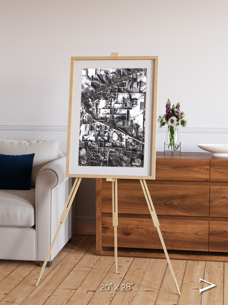 Fertile Threads, Northern Kazakhstan Framed & Mounted Print