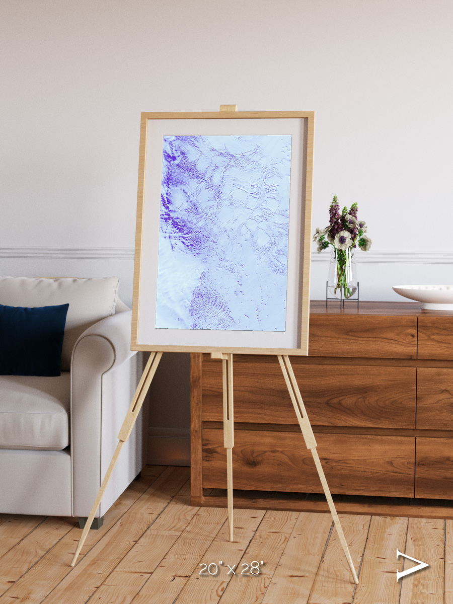 Ice River, Robinson Glacier Framed & Mounted Print