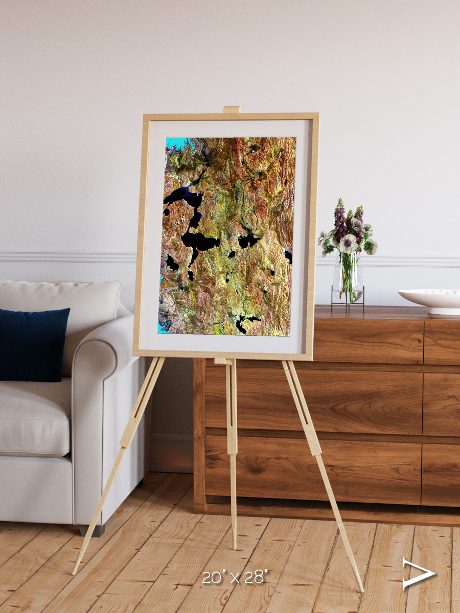 Above the Earth, Tibetan Plateau Framed & Mounted Print