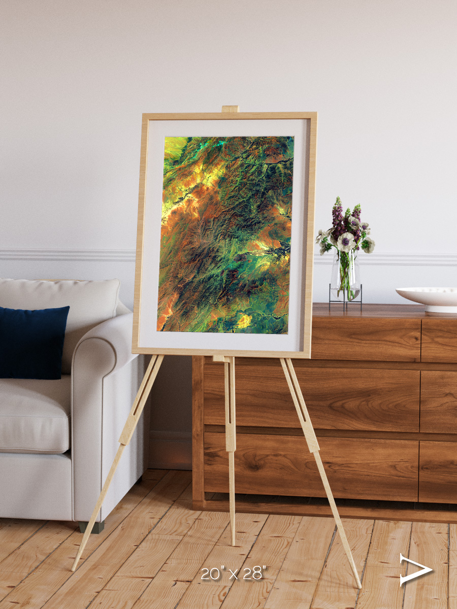 Irrigated Highlands, Eastern Afghanistan Framed & Mounted Print