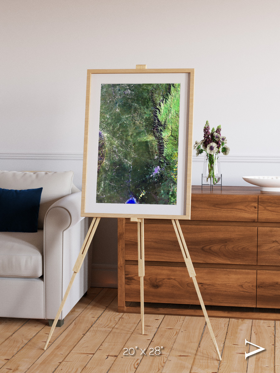 Radiating Plains, San Luis Framed & Mounted Print