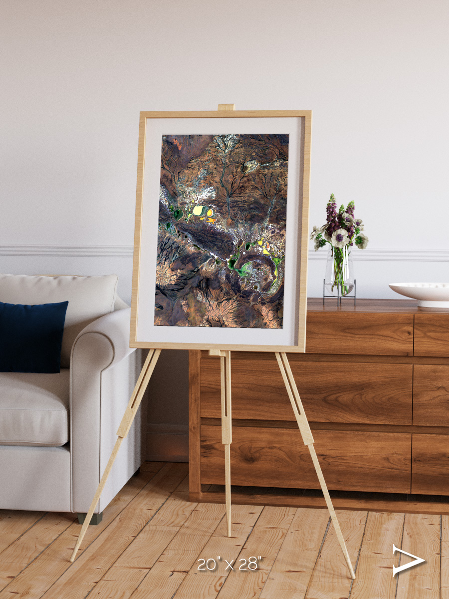 Ancient Impact, Shoemaker Crater Framed & Mounted Print