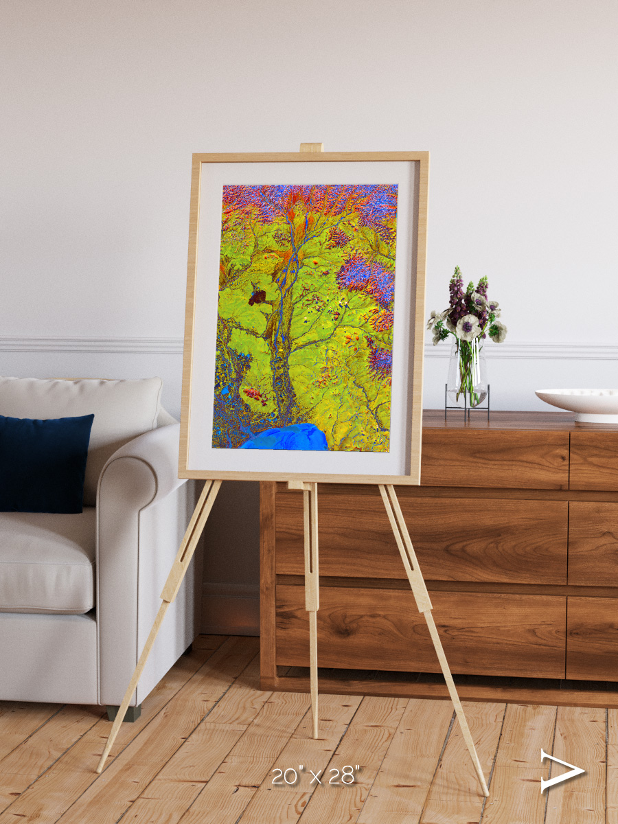 Glacial Ribbons, Chaunskaya Bay Framed & Mounted Print