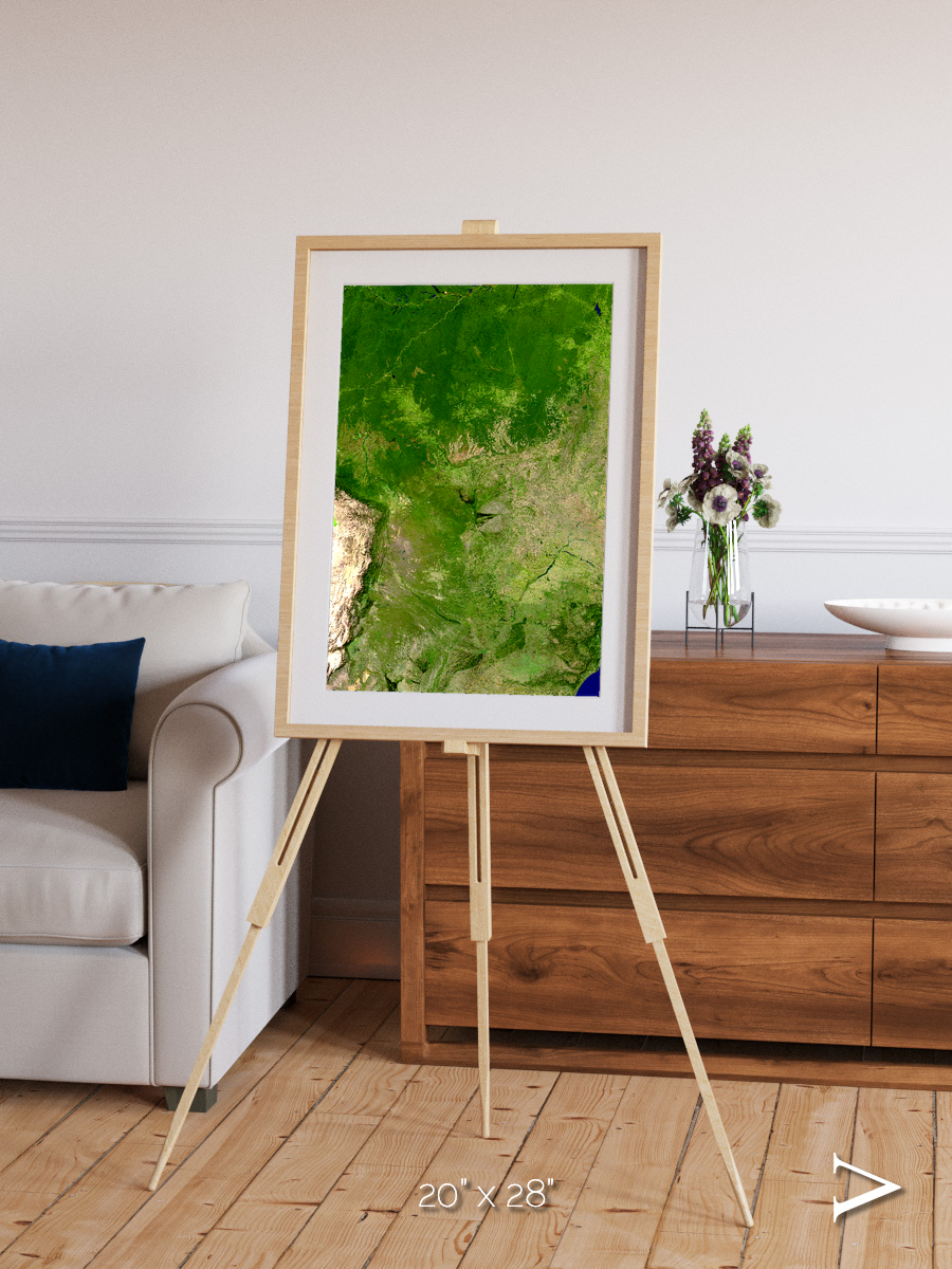 Ribbon River, South America Framed & Mounted Print