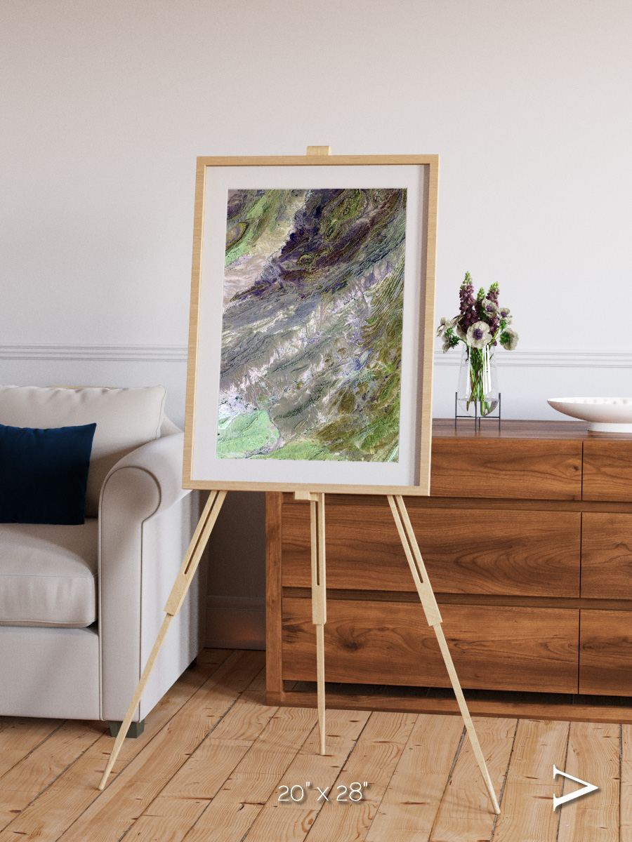 Rugged Relief, Sulaiman Mountains Framed & Mounted Print