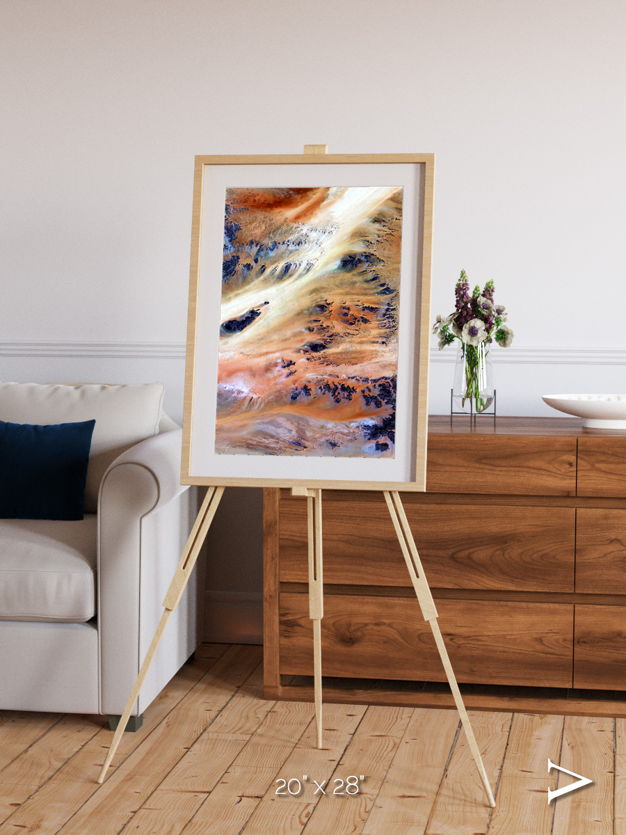 Shifting Dunes, Terkezi Oasis Framed & Mounted Print