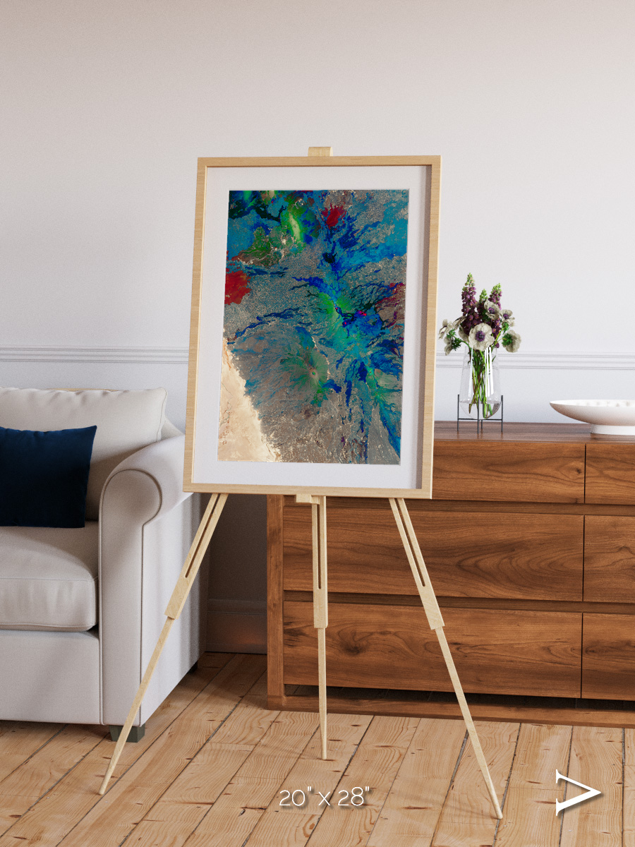 Rift and Fire, Ethiopia Framed & Mounted Print